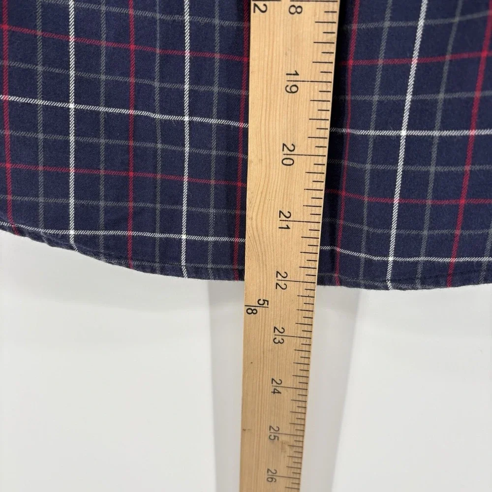 Youth Ralph Lauren Button Up Blue White Red Plaid‎ L/S Size Small (8) Red Pony